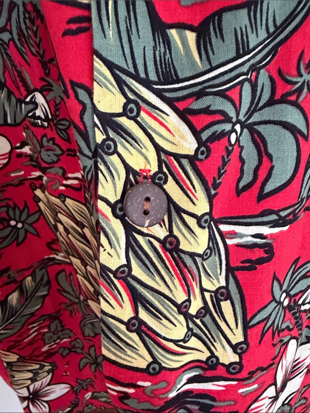 Hilo Hattie Red Tropical Print Hawaiian Shirt XXL - Picture 6 of 7